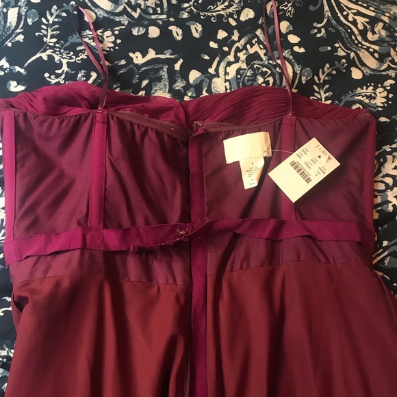 J crew Arabelle strapless dress in spiced wine - Picture 8 of 8